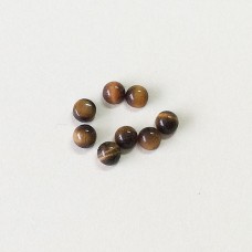 4mm Tigereye Round Cabochons - Pack of 4
