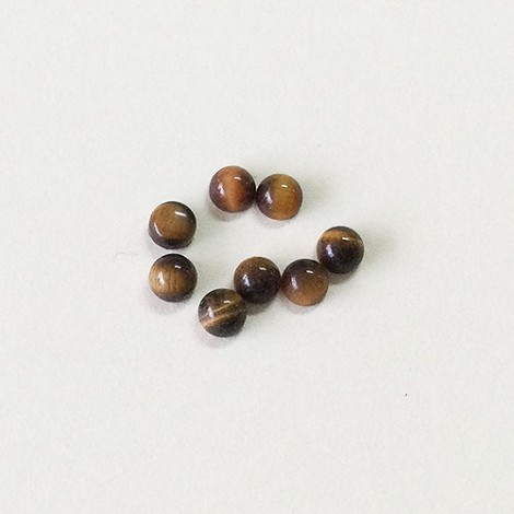 4mm Tigereye Round Cabochons - Pack of 4 4mm Tigereye Round Cabochons - Pack of 4