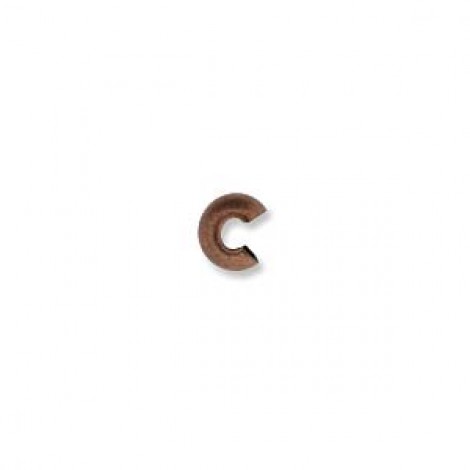 3mm Antique Copper Plated Nickel Free Crimp Covers