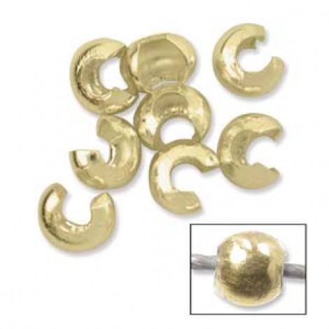 2.5mm Extra-Small Gold Filled Crimp Bead Covers
