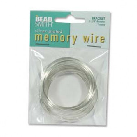 1.75" Beadsmith Silver Plated Bracelet Memory Wire - 1oz