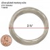 2.5" (62.5mm) Beadsmith Silver Plated Steel Bracelet Memory Wire - 1oz (app 60 loops)