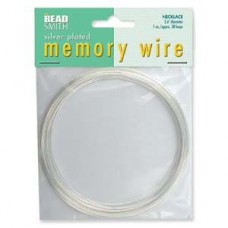 3.6" Beadsmith Silver Plate Necklace Memory Wire 1oz