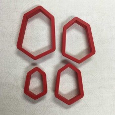 Set of 4 - Irregular Hexagon Clay Cutters