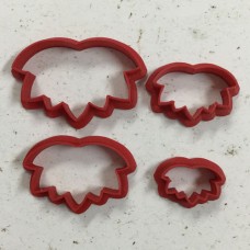 Set of 4 Polymer Clay Cutters - Lotus Fan