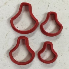 Set of 4  Pear Shape Drops - Polymer Clay Cutters 