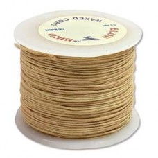 .5mm Natural Waxed Indian Cotton Cord - 100m Spool