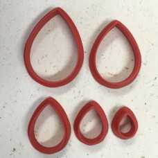 Set of 5 - Rain Drop Polymer Clay Cutters