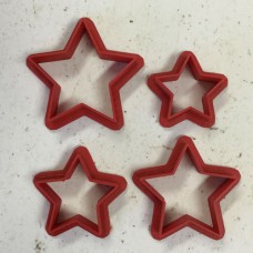 Set of 4 - Star Shaped Polymer Clay Cutters 
