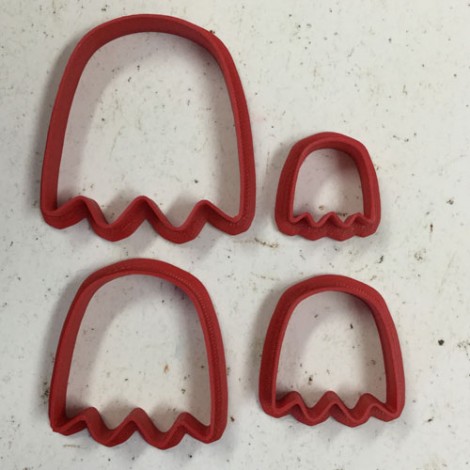 Set of 4 - Ghost/Tulips Polymer Clay Cutters 