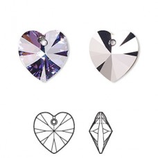 14mm Crystal Passions® Crystal Hearts - Crystal Vitrail Light