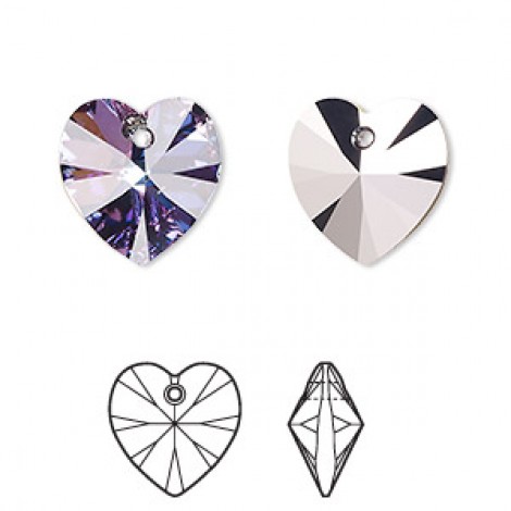 14mm Crystal Passions® Crystal Hearts - Crystal Vitrail Light - Each