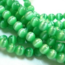 4mm Green Cats Eye Beads