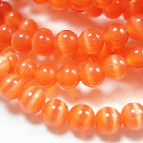 4mm Red Cats Eye Beads