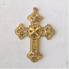 Celtic Cross Brass Charm