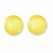 8mm Round Disk Cats Eye Beads - Yellow
