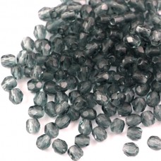 4mm Czech Fire-Polish Beads - Montana Blue - Pack of 50
