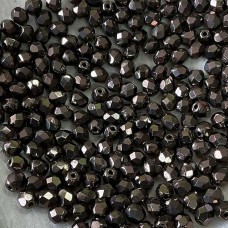 4mm Czech Firepolish Beads - Chocolate Bronze - Pack of 50