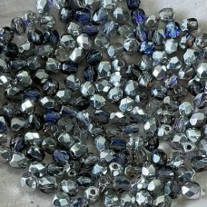 4mm Czech Fire-Polished Beads - Heliotrope - Pack of 50