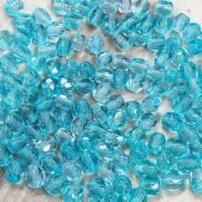 4mm Czech Fire-Polished Beads - Lt Aqua + Lt Amethyst - Pack of 50
