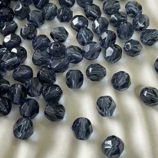 6mm Montana Czech Fire-Polished Beads - Pack of 20