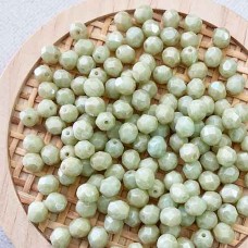 6mm Czech Firepolish Beads - Pale Turquoise Stardust - Pack of 20
