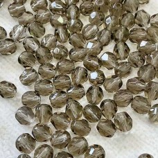 6mm Black Diamond Czech Fire-Polished Beads - Pack of 20