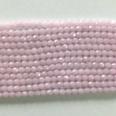 4mm Czech Firepolish Beads - Soft Pink Opal - Pack of 50