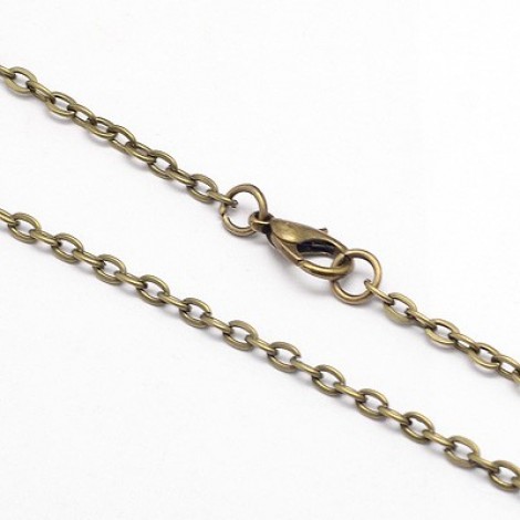 79cm(31.5in) 3mm Ant Bronze Vintage Style Necklace Chain