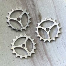 22mm Antique Silver Pl Alloy Steampunk Gear - Pack of 10