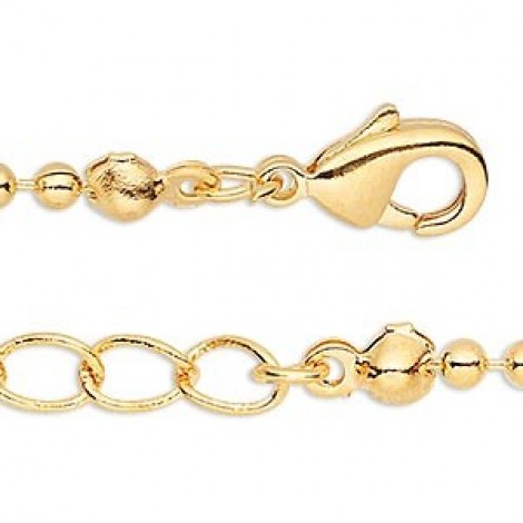 2mm 16in Gold Plated Ball Chain Necklace