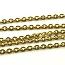 1.5x2mm Raw Brass Soldered Chain