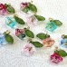 Glass Flower Charm Bead Assorted Mix - 30 pieces Glass Flower Charm Bead Assorted Mix - 30 pieces