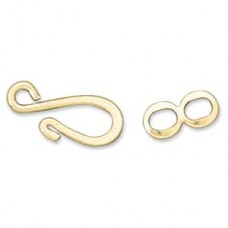 16mm Hook & Eye Clasp - Gold Plated