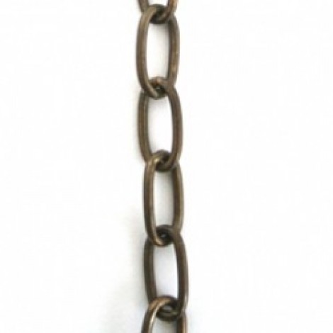 6x11.5mm Vintaj Natural Brass Elongated Oval Chain - Per 30cm 6x11.5mm Vintaj Natural Brass Elongated Oval Chain - Per 30cm