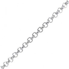 4.5mm Nickel Silver Plated Rollo Chain - Per metre