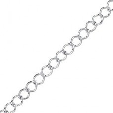 4x6mm Silver Plated Tarnish-Resistant Curb Chain