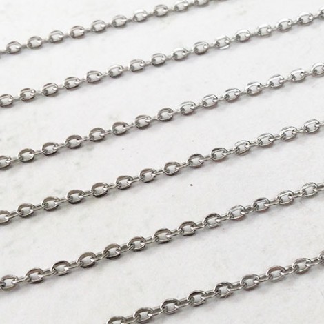 2mm 316 High Quality Stainless Steel Flat Cable Chain - 10 metre roll