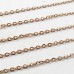 2.0mm 18Kt Rose Gold Plated 316 High Quality Stainless Steel Flat Cable Chain - 10 metre roll