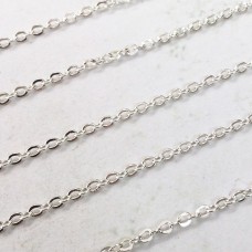 2.0mm High Quality Silver Plated Stainless Steel Cable Chain - 10 metre roll
