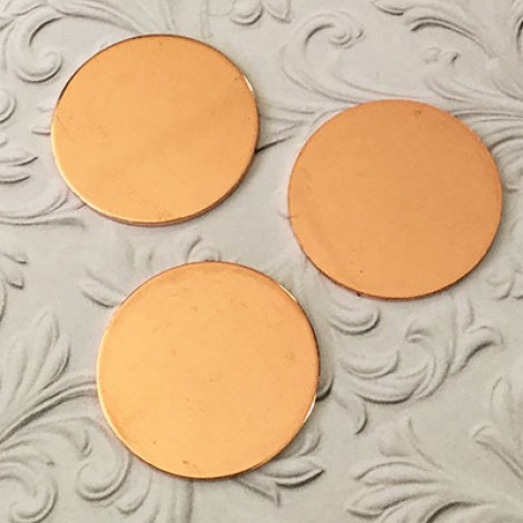 1" (25mm) 18ga ImpressArt Copper Circle Premium Stamping Blanks
