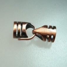 18x7mm Ant Copper Hook & Eye Clasp & End Caps - Pack of 2 sets