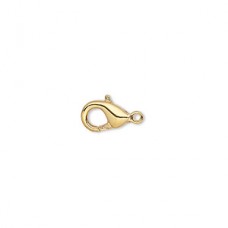 10x6mm Gold Plated Pewter Lobster Claw Clasps