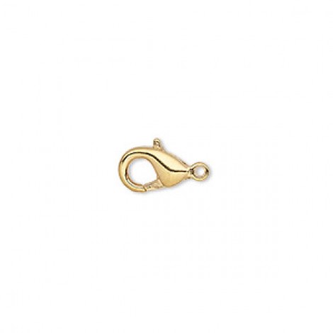 10x6mm Gold Plated Pewter Lobster Claw Clasps