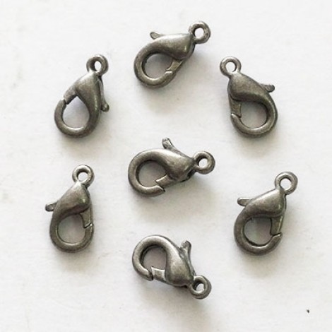 10mm Economy Lobster Clasps - Antique Pewter