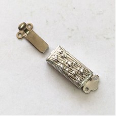 25x7mm Vintage Style White Brass Pearl Clasps - 2 Hole - Pack of 2