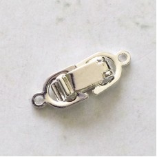 18x5mm Silver Plated Fold-over Lever Clasp