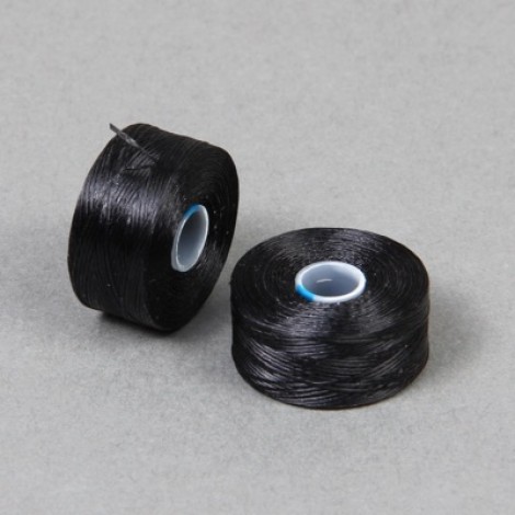 C-Lon Size AA Beading Thread Bobbin - Black - 68m