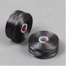 C-Lon Size D Beading Thread Bobbin - Charcoal - 71m