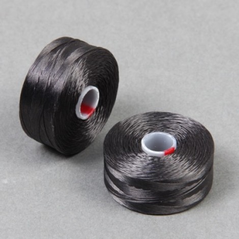 C-Lon Size D Beading Thread Bobbin - Charcoal - 71m